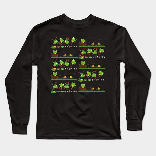 Happy Frogs Long Sleeve T-Shirt by longford